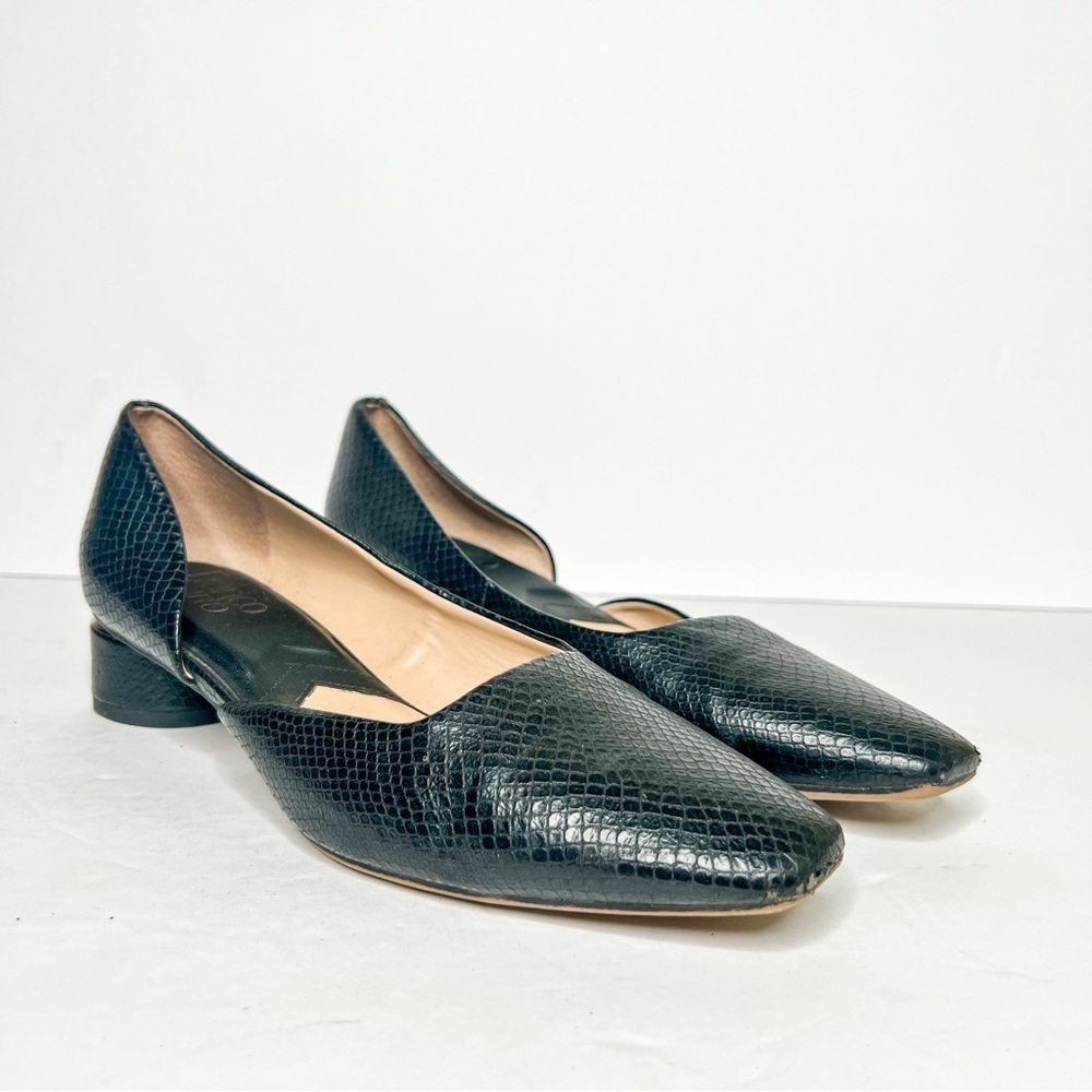 Franco Sarto Black Textured Heels